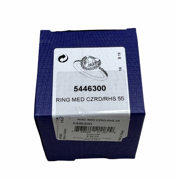 Swarovski One Ring Heart Red Rhodium Plated  7 - Picture 12 of 12